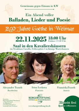250 Jahre Goethe in Weimar - Gemeinsam gegen Einsam in KW